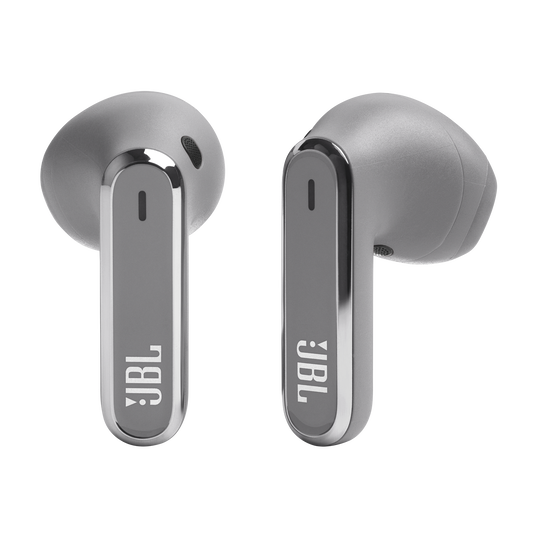 JBL Live Flex - Silver - True wireless Noise Cancelling earbuds - Front